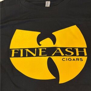 Black and Yellow “Wu-Tang” style Fine Ash cigar t-shirt